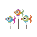 Fish Garden Stake, Asst (Set of 3) - Che Cose Belle