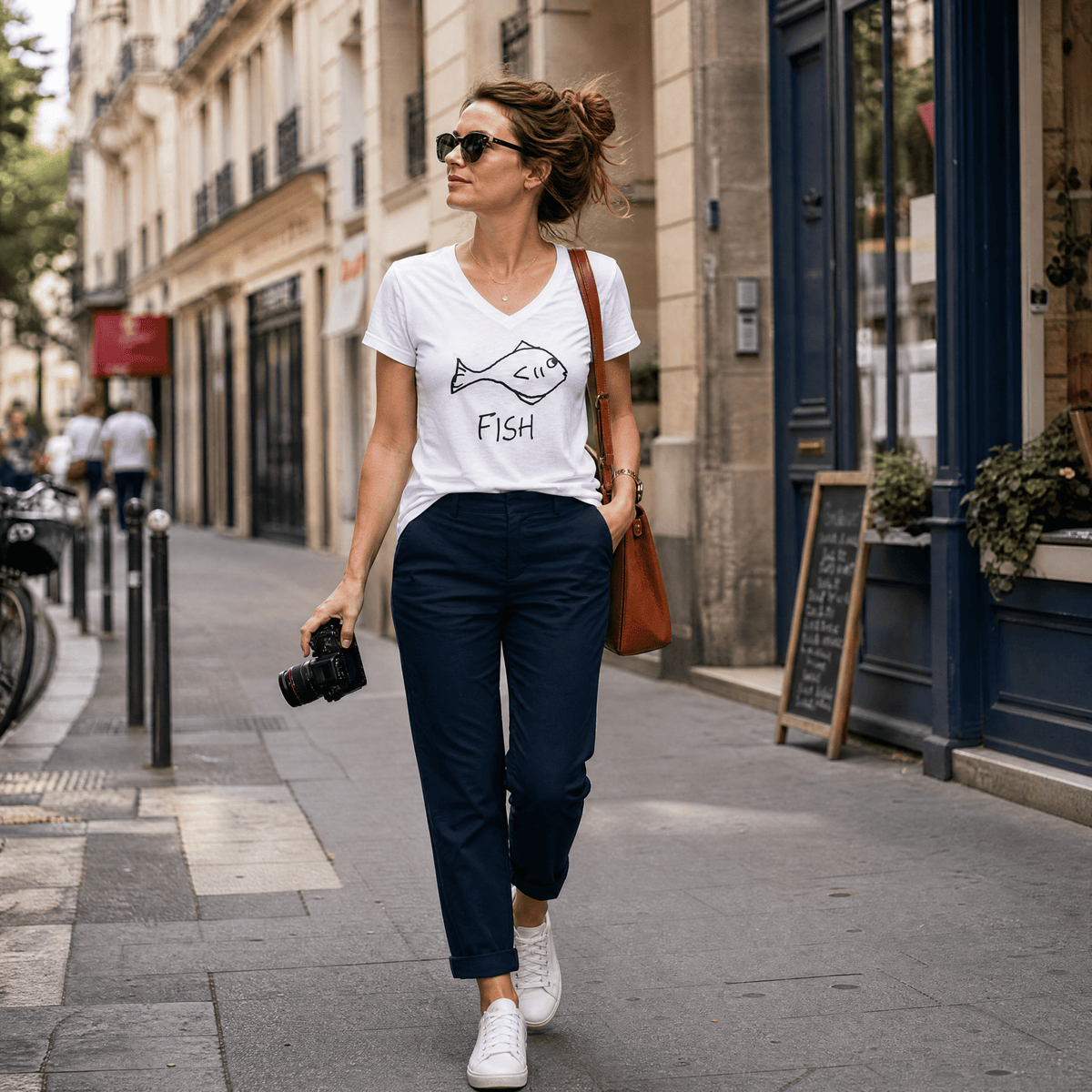 Fish - V-neck Tee - Che Cose Belle
