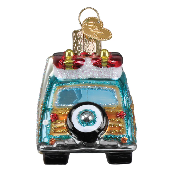 The Beach Boys Surfin Woody Glass Ornament