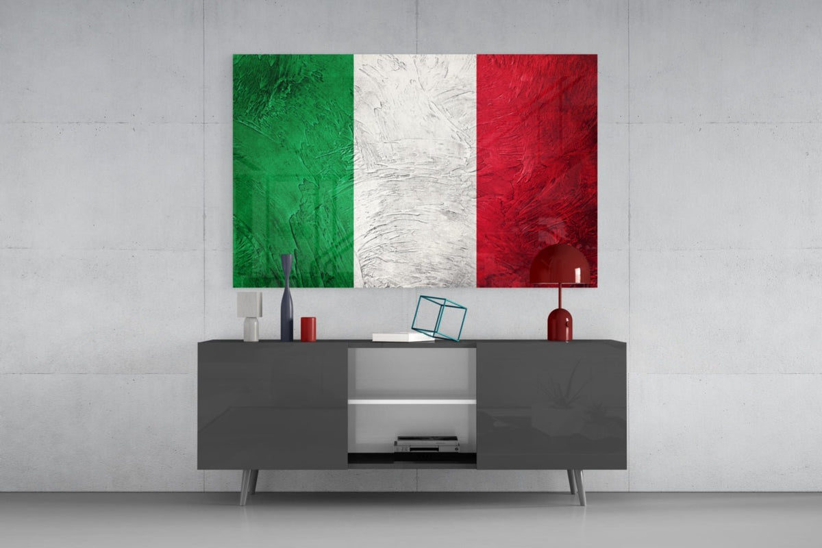 Flag of Italy Glass Wall Art - Che Cose Belle