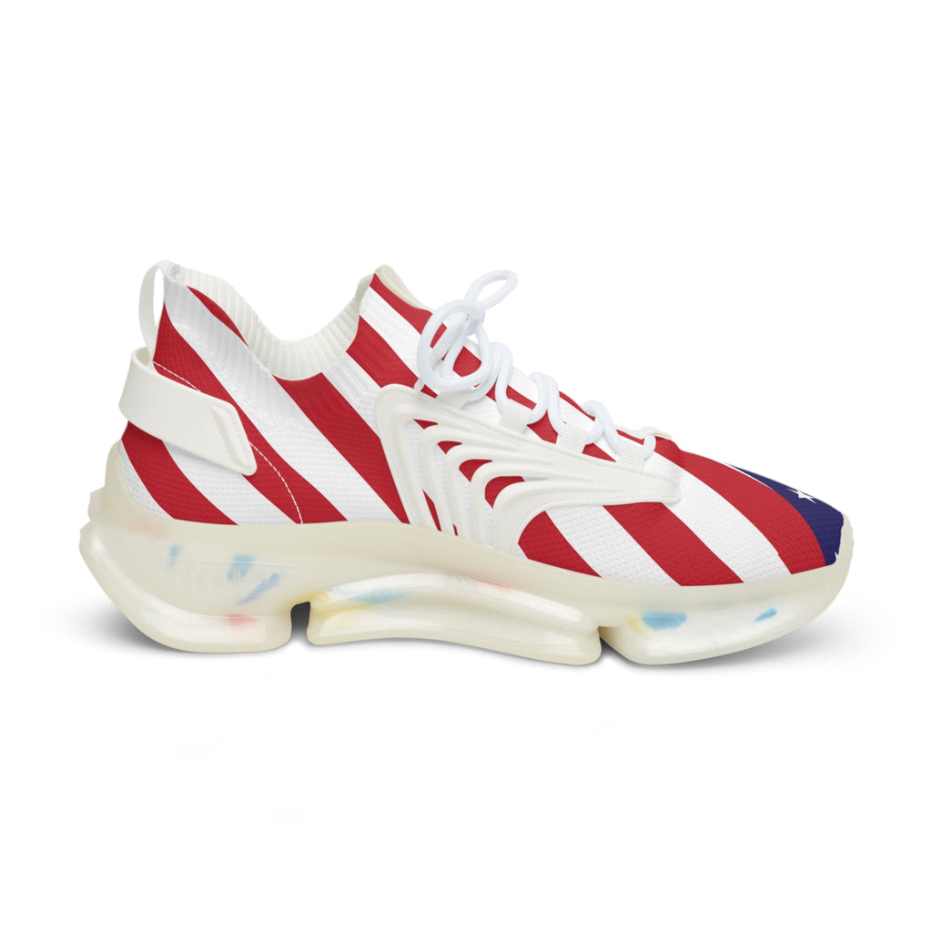 Flag Shoes Men's Mesh Sneakers - USA Flag Running Shoes, Sporty Footwear, Casual Sneakers, Independence Day Gift, Active Lifestyle - Che Cose Belle