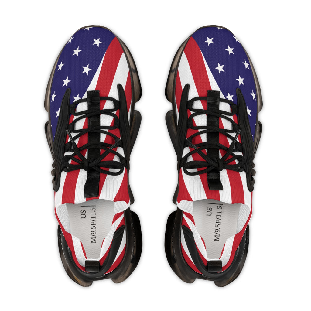 Flag Shoes Men's Mesh Sneakers - USA Flag Running Shoes, Sporty Footwear, Casual Sneakers, Independence Day Gift, Active Lifestyle - Che Cose Belle