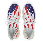 Flag Shoes Men's Mesh Sneakers - USA Flag Running Shoes, Sporty Footwear, Casual Sneakers, Independence Day Gift, Active Lifestyle - Che Cose Belle