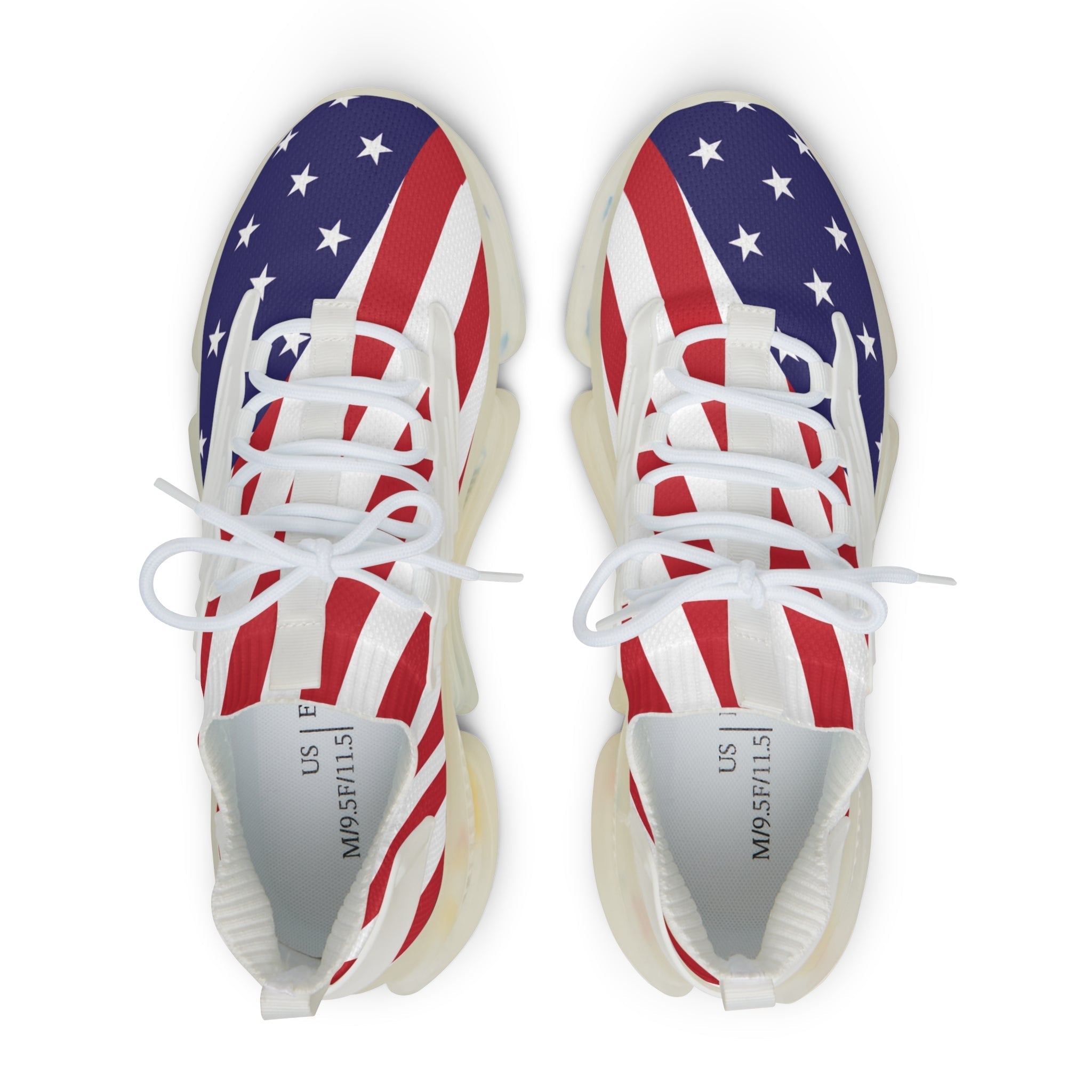 Flag Shoes Men's Mesh Sneakers - USA Flag Running Shoes, Sporty Footwear, Casual Sneakers, Independence Day Gift, Active Lifestyle - Che Cose Belle