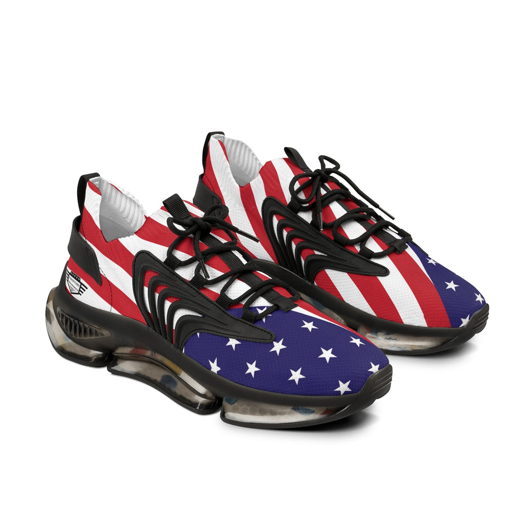 Flag Shoes Men's Mesh Sneakers - USA Flag Running Shoes, Sporty Footwear, Casual Sneakers, Independence Day Gift, Active Lifestyle - Che Cose Belle