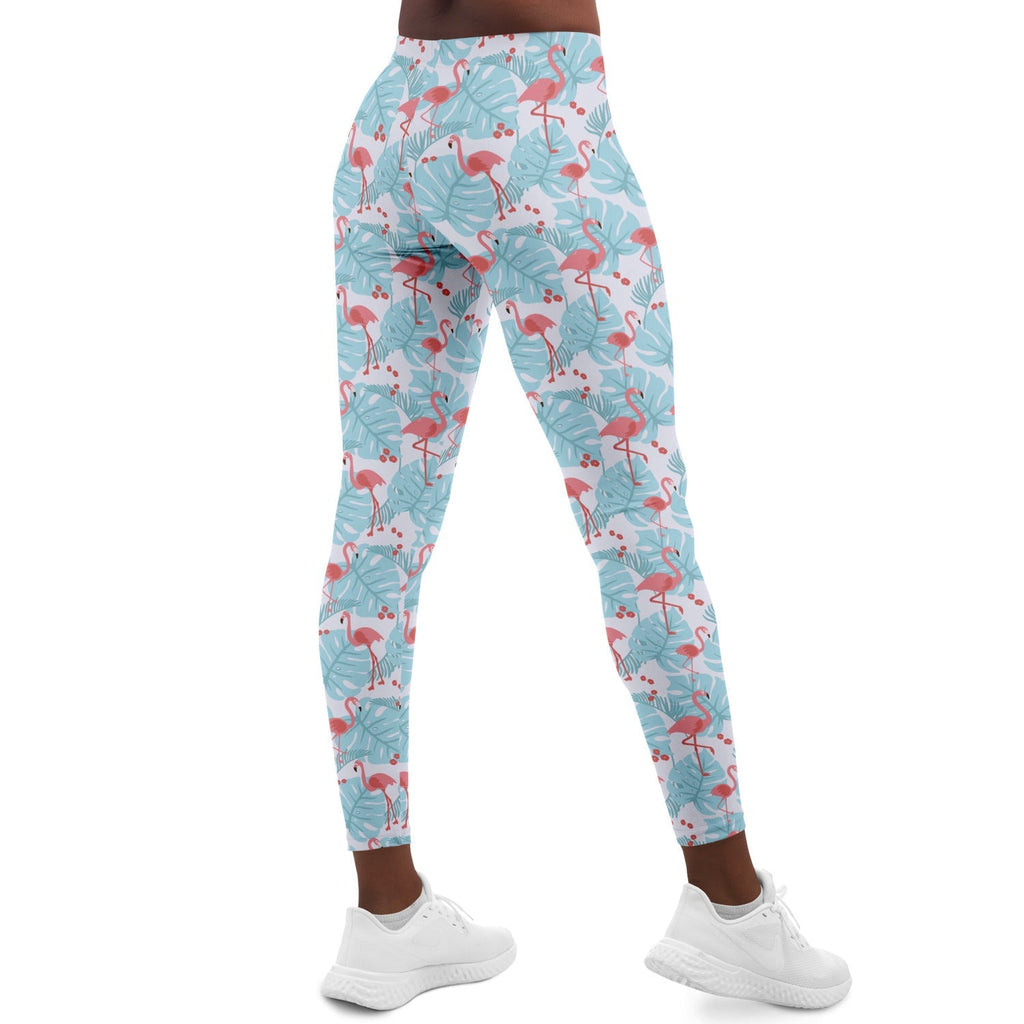 Flamingo Blue Floral Leggings - Che Cose Belle
