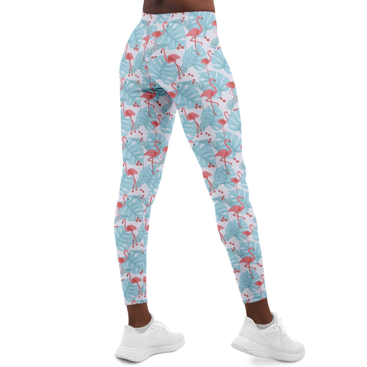 Flamingo Blue Floral Leggings - Che Cose Belle