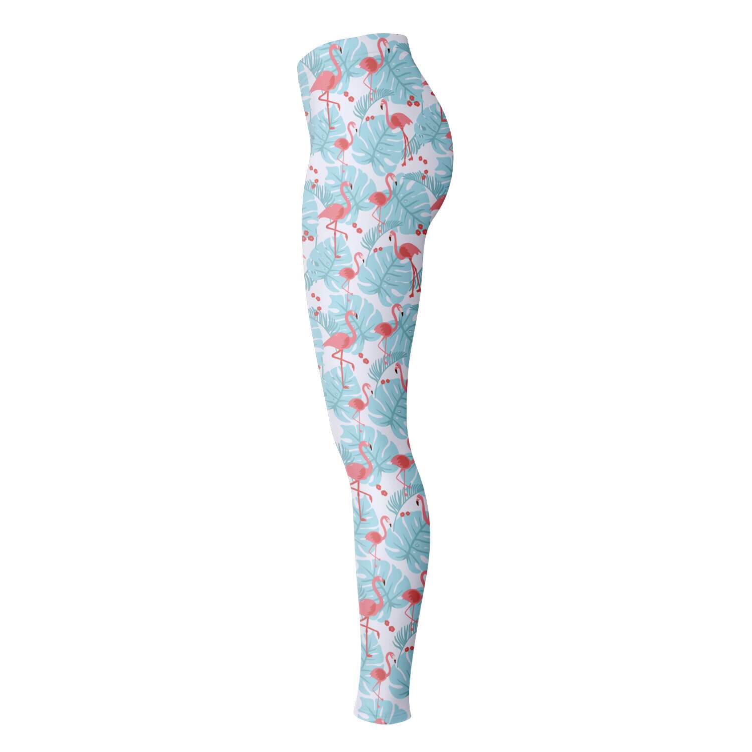 Flamingo Blue Floral Leggings - Che Cose Belle