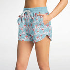 Flamingo Blue Floral Loose Shorts - Che Cose Belle