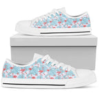 Flamingo Blue Floral Low Top Shoes - Che Cose Belle