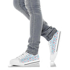 Flamingo Blue Floral Low Top Shoes - Che Cose Belle