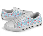 Flamingo Blue Floral Low Top Shoes - Che Cose Belle
