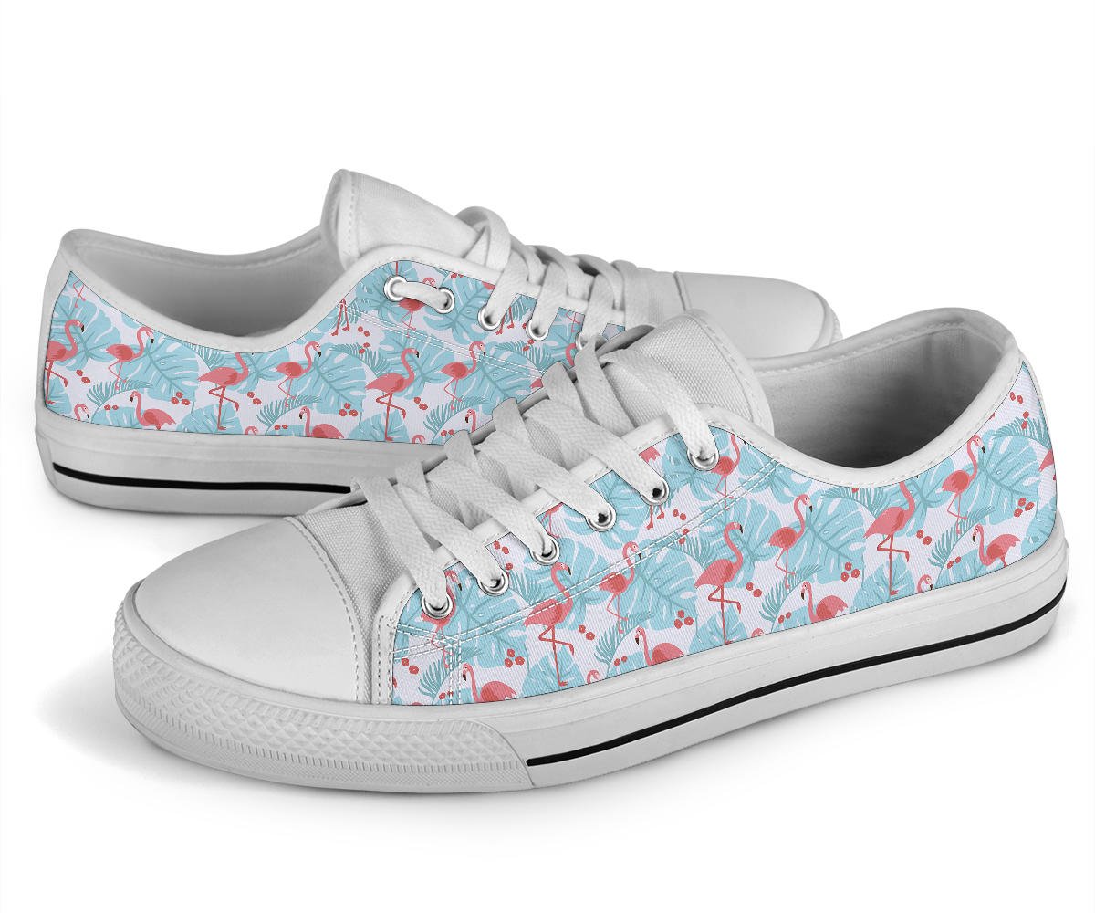 Flamingo Blue Floral Low Top Shoes - Che Cose Belle