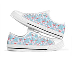 Flamingo Blue Floral Low Top Shoes - Che Cose Belle