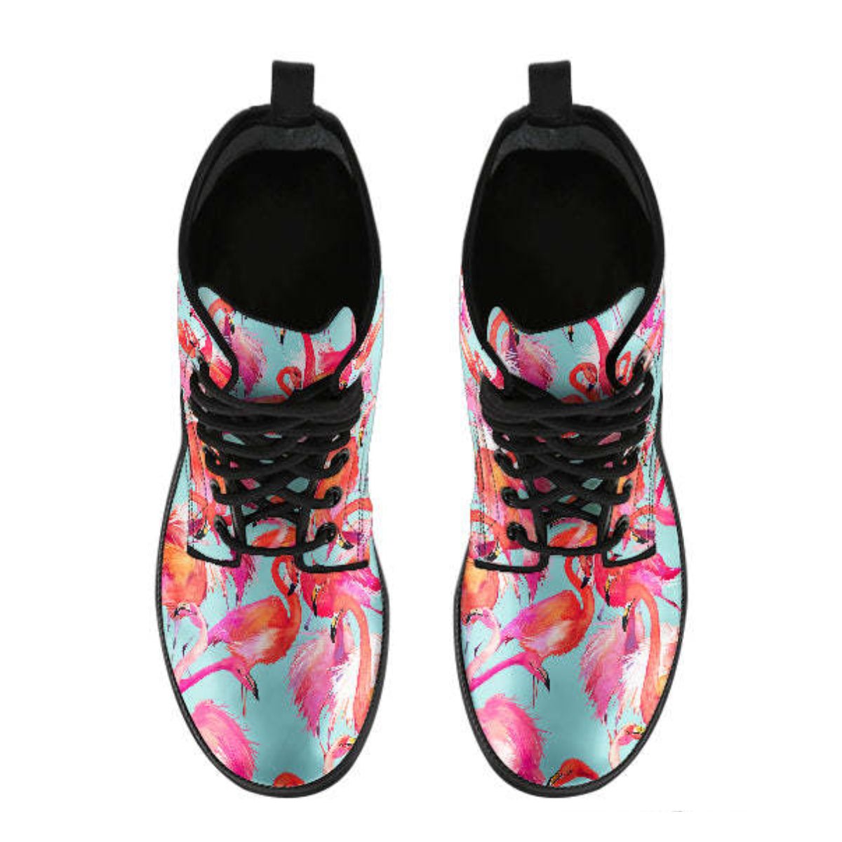 Flamingo Flock Leather Boots - Che Cose Belle
