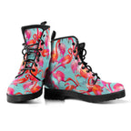 Flamingo Flock Leather Boots - Che Cose Belle