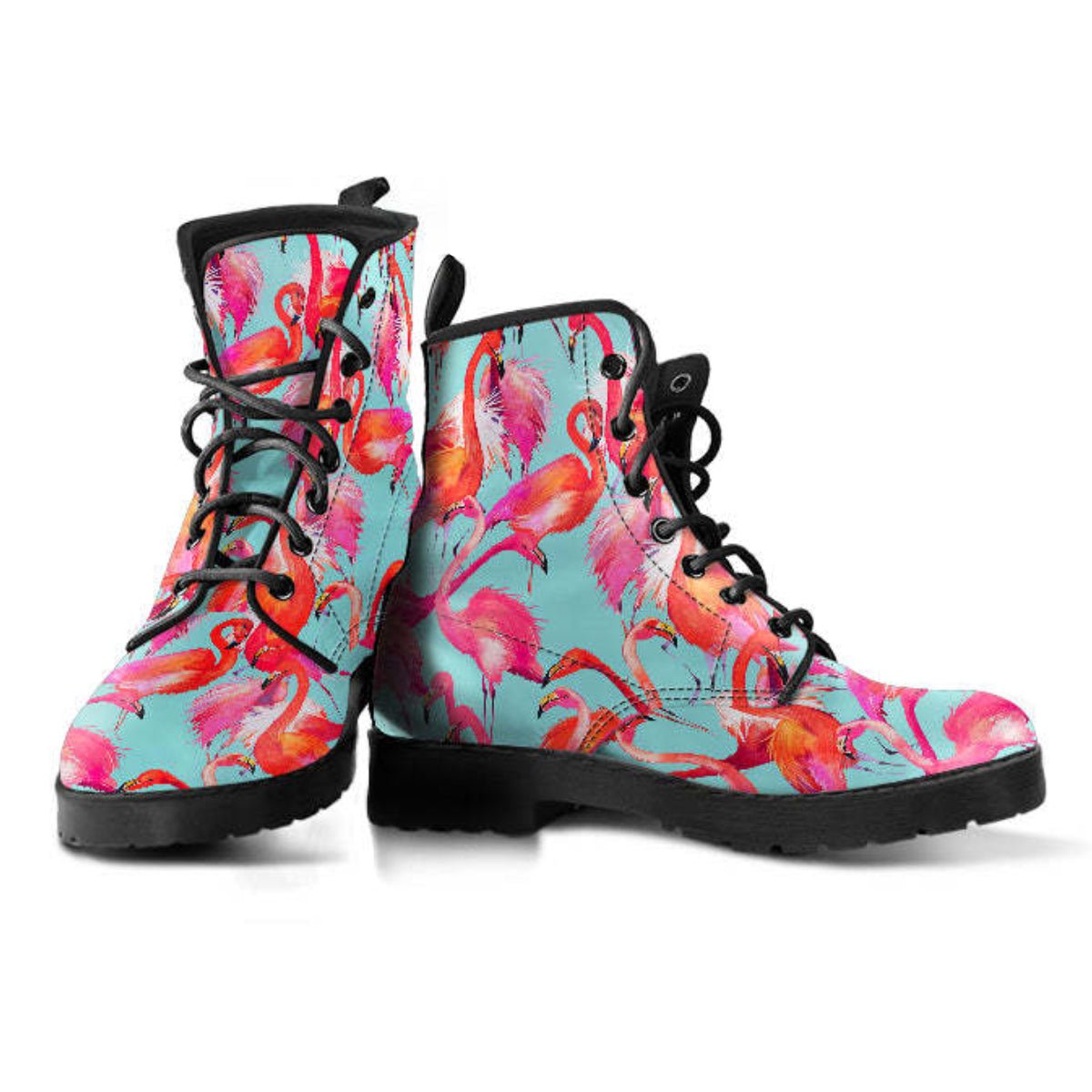 Flamingo Flock Leather Boots - Che Cose Belle