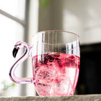 Flamingo Glass Mugs - Che Cose Belle