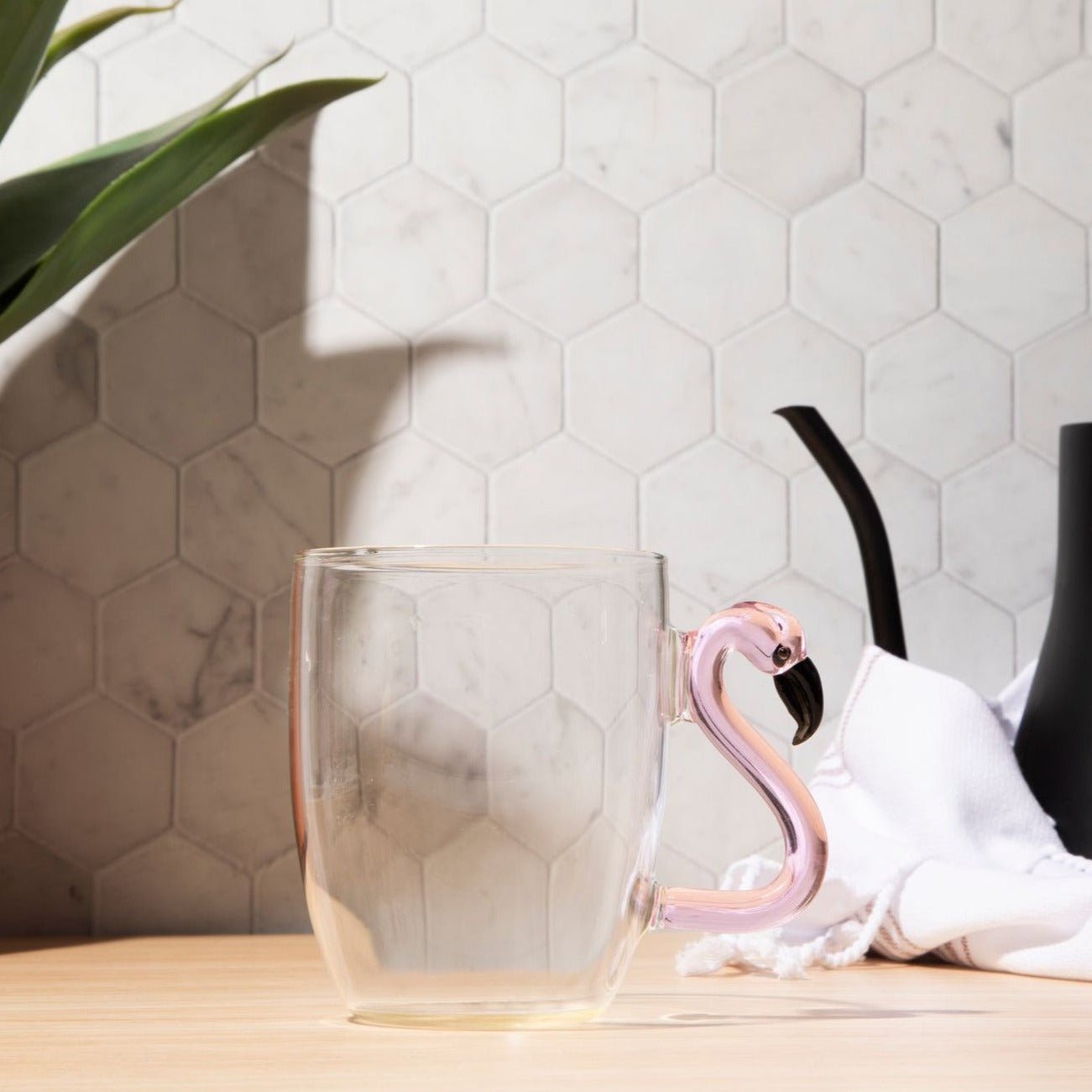Flamingo Glass Mugs - Che Cose Belle