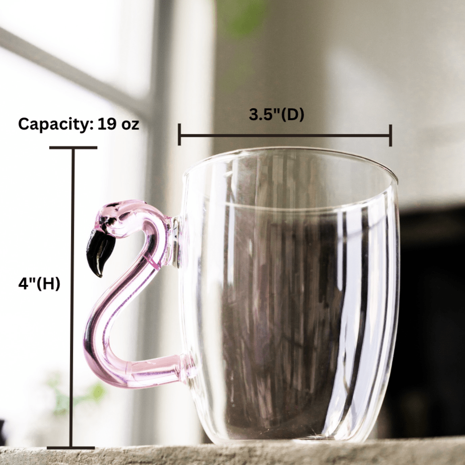 Flamingo Glass Mugs - Che Cose Belle