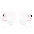 Flamingo Glass Mugs - Che Cose Belle