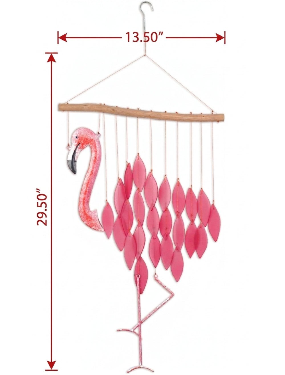 Flamingo Sea Glass Wind Chime - Che Cose Belle