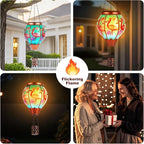 Flamingo Solar Hot Air Balloon Lantern,Outdoor Decor with Flame Lights Waterproof, Hanging for Garden Yard Lawn Patio, Unique Gifts for Women Mom Grandma Gardener for Mother'Day Christmas - Che Cose Belle