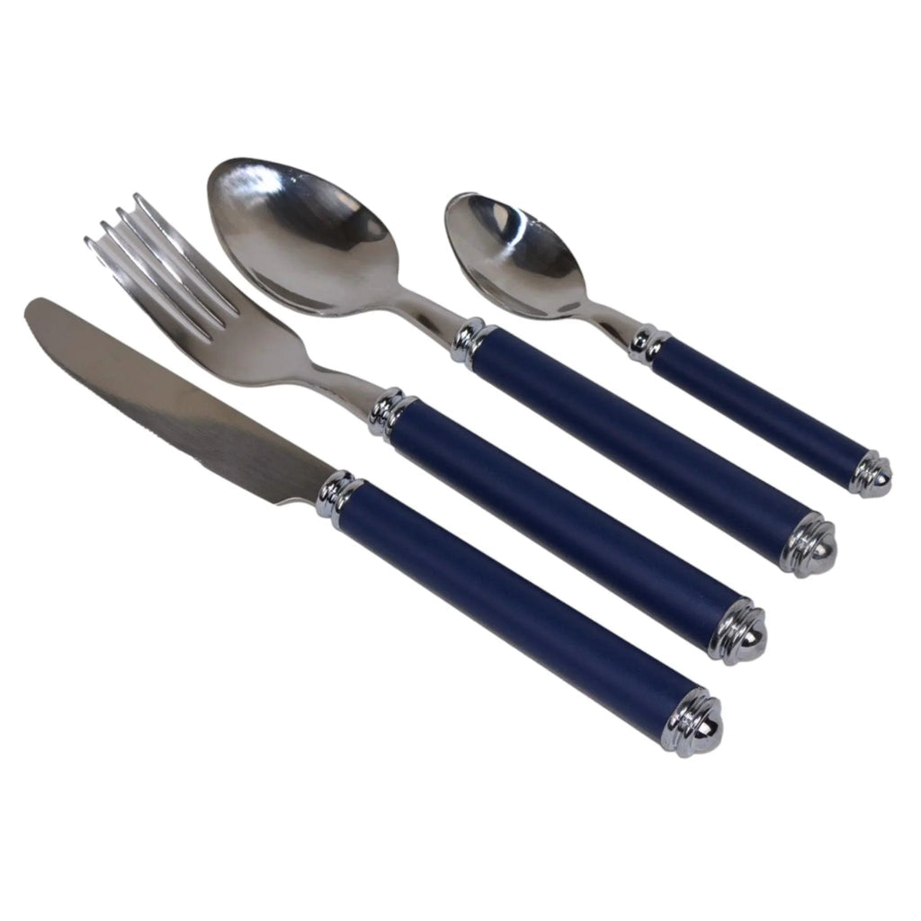 Flatware Set with Blue Handles and Storage Cady - Che Cose Belle