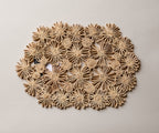 Fleur Raffia Placemat, Natural Color Flowers Woven Tabletop - Che Cose Belle