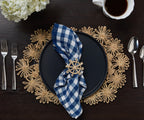 Fleur Raffia Placemat, Natural Color Flowers Woven Tabletop - Che Cose Belle
