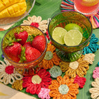Fleur Woven Abaca Trivets, Set of 2 - Che Cose Belle