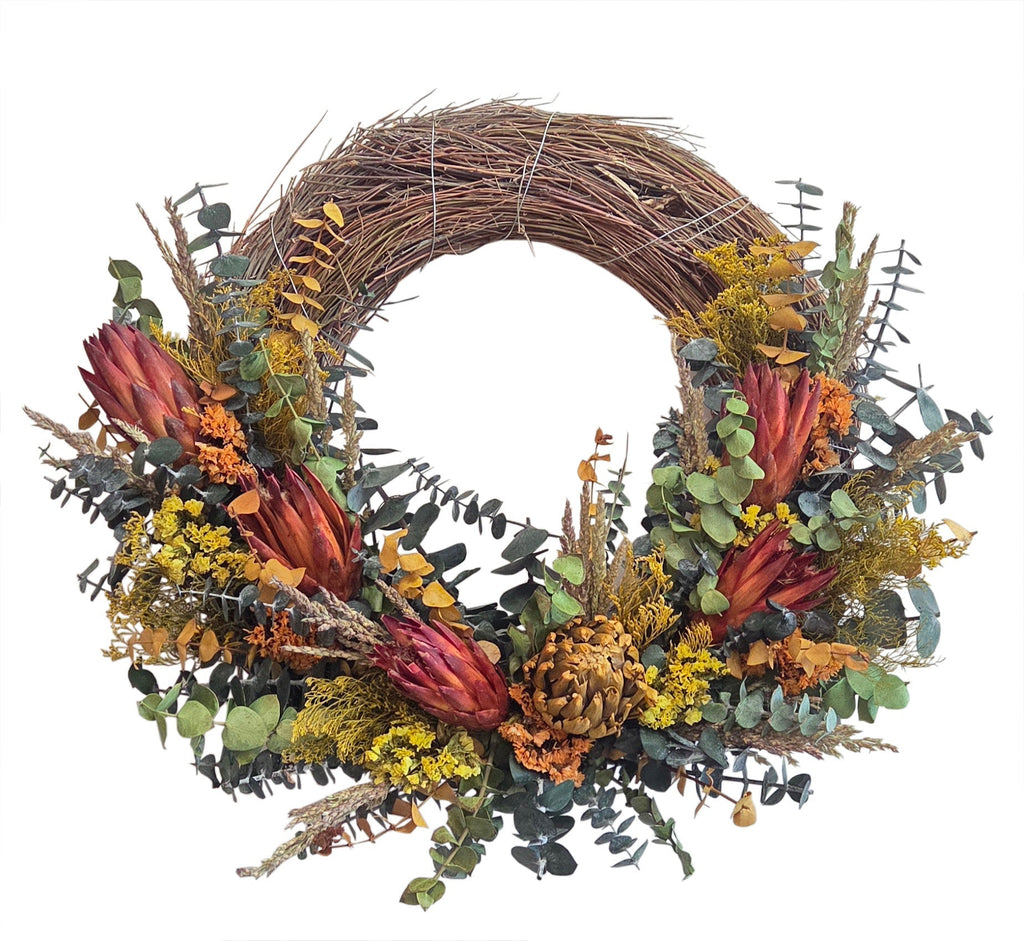 Floral Artichoke Half Wreath - Che Cose Belle