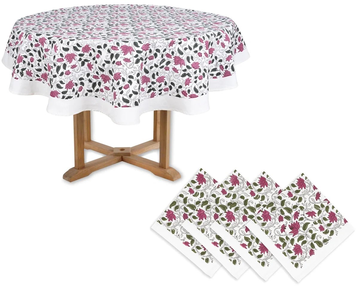 Floral Fabric Tablecloths and Napkin - Che Cose Belle