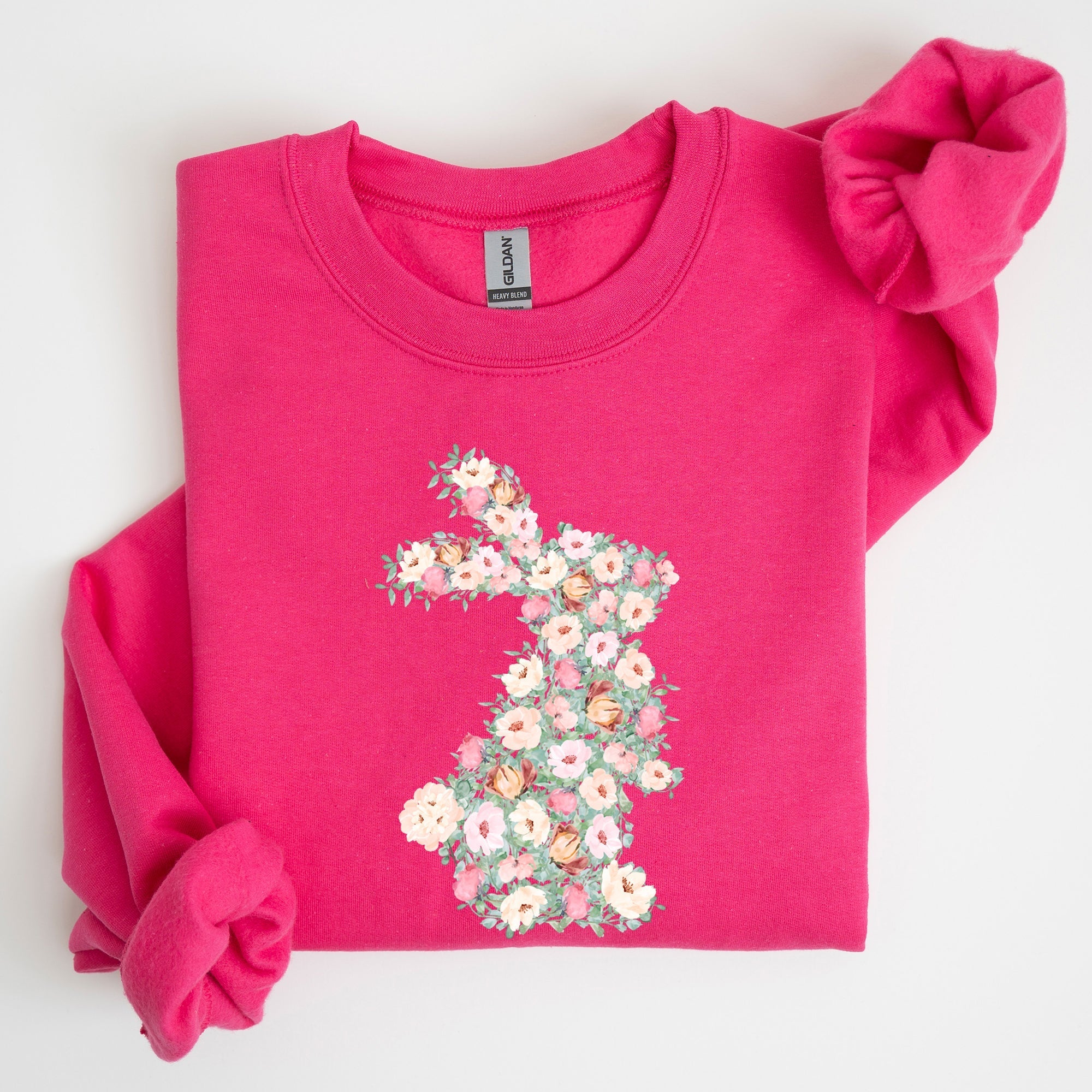 Floral Print Rabbit, Bunny, Easter Sweatshirt - Che Cose Belle