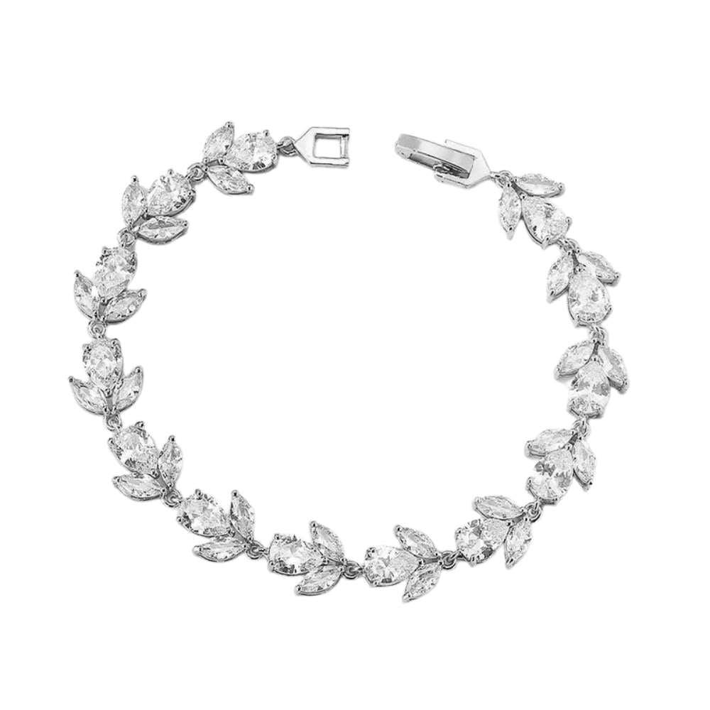 Flower Blossom Cubic Zirconia Tennis Bracelets with Marquise and Oval Cut AAA+ Cubic Zirconia - Che Cose Belle