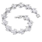Flower Blossom Cubic Zirconia Tennis Bracelets with Marquise and Oval Cut AAA+ Cubic Zirconia - Che Cose Belle