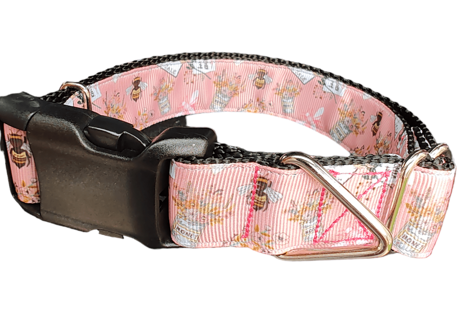 Flower Market Bees Nylon Dog Collar - Che Cose Belle