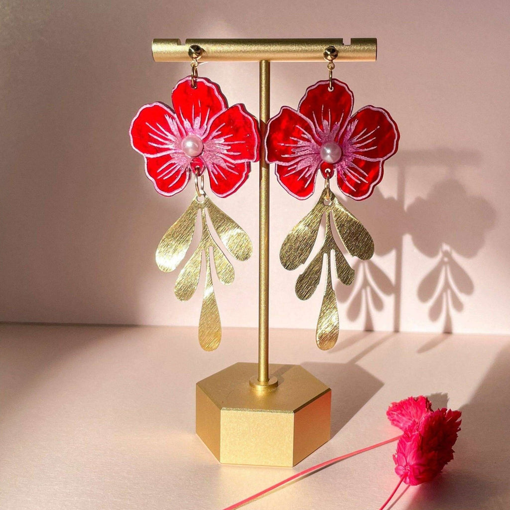 Flower of Luck Acrylic Earrings - Che Cose Belle