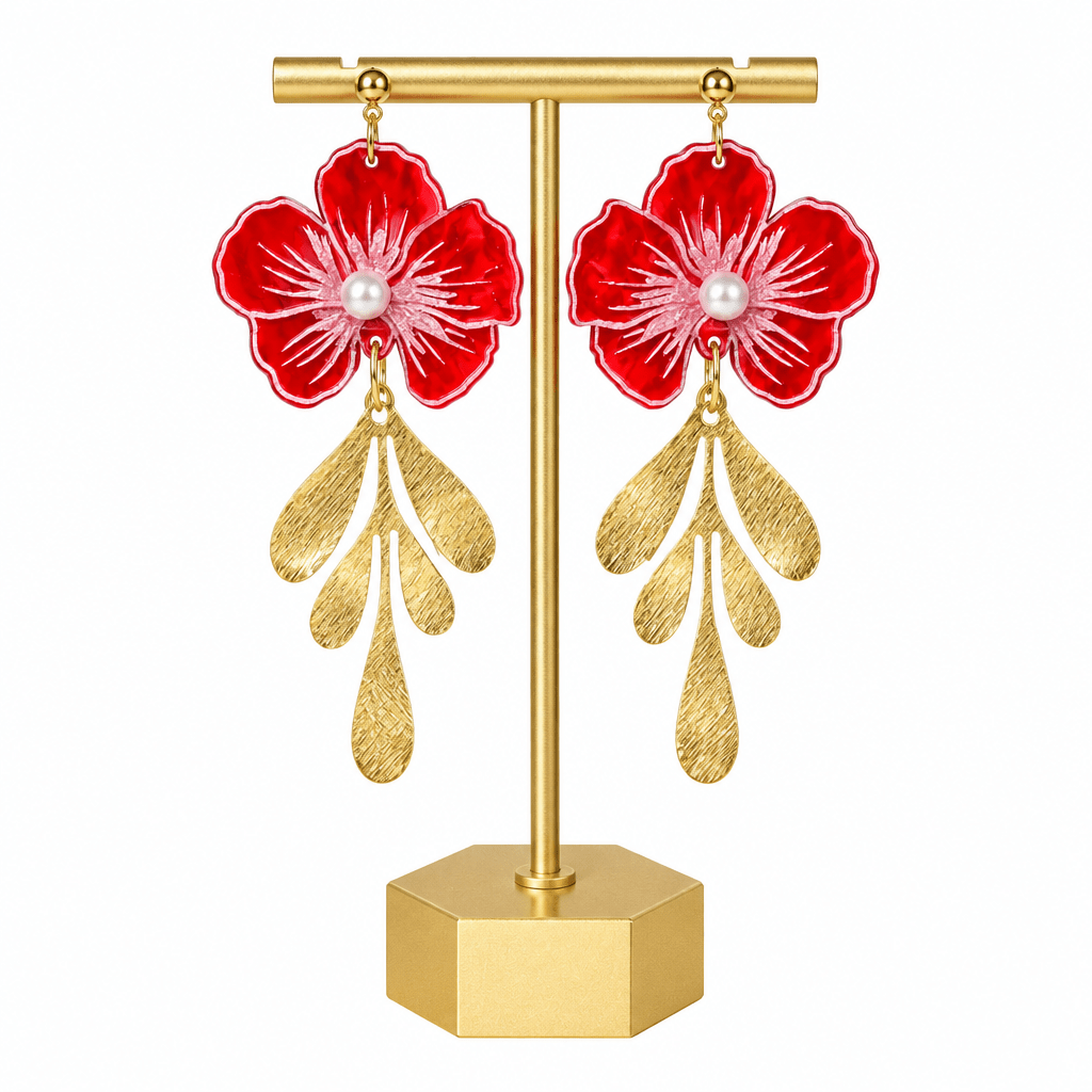 Flower of Luck Acrylic Earrings - Che Cose Belle