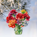 Flowers in the Vase Wooden Ornaments by G. Debrekht - Love Family Decor - 8688317 - Che Cose Belle