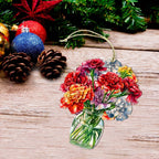 Flowers in the Vase Wooden Ornaments by G. Debrekht - Love Family Decor - 8688317 - Che Cose Belle