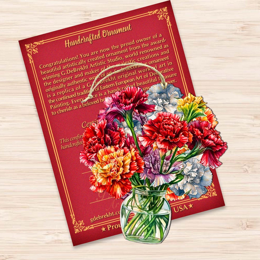 Flowers in the Vase Wooden Ornaments by G. Debrekht - Love Family Decor - 8688317 - Che Cose Belle