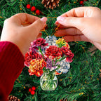 Flowers in the Vase Wooden Ornaments by G. Debrekht - Love Family Decor - 8688317 - Che Cose Belle