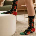 Flowery Leopards | Cat Socks - Che Cose Belle