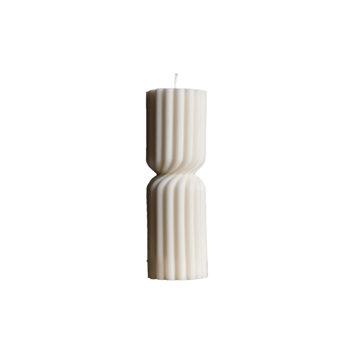 Fluted Hourglass Pillar Candle - Che Cose Belle