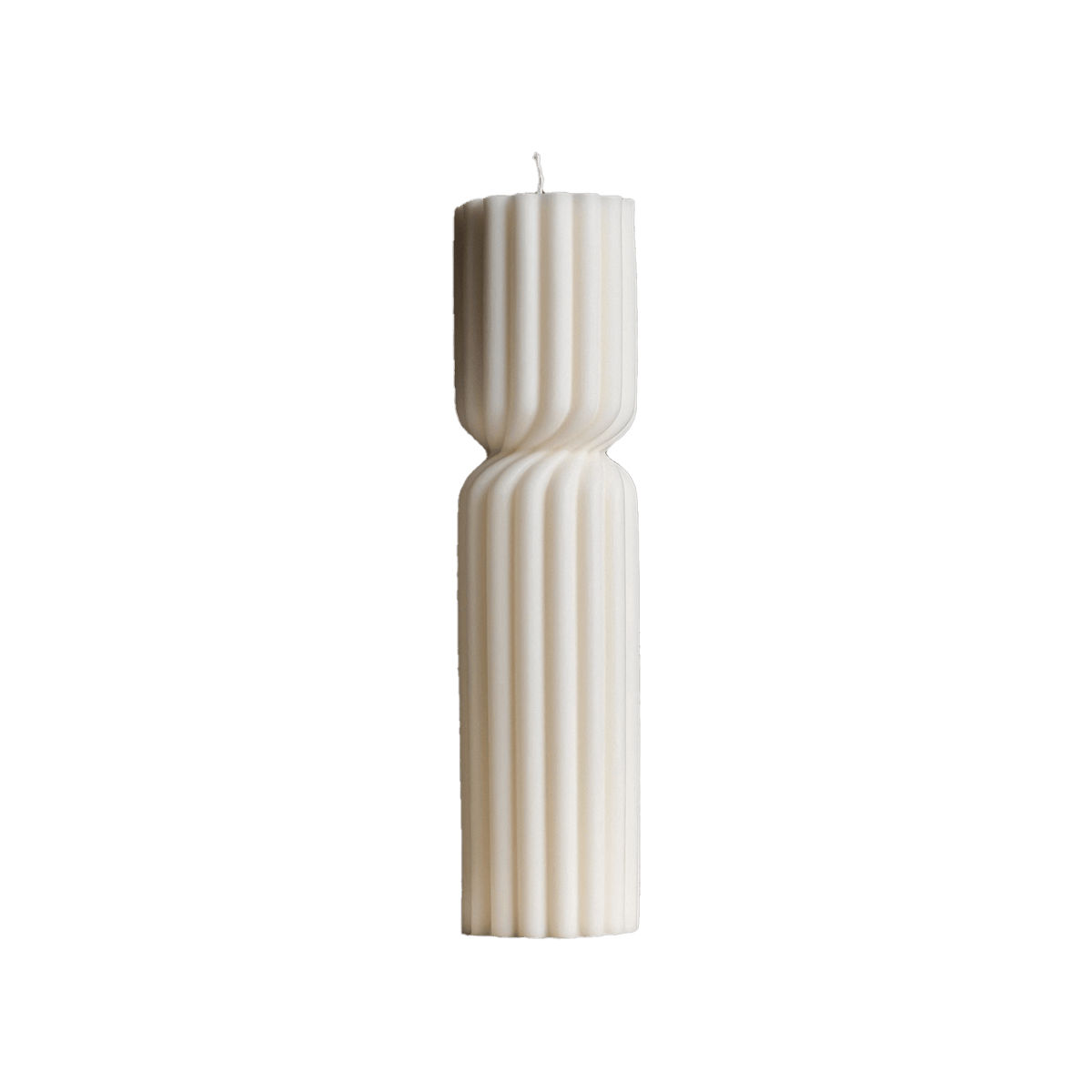Fluted Hourglass Pillar Candle - Che Cose Belle