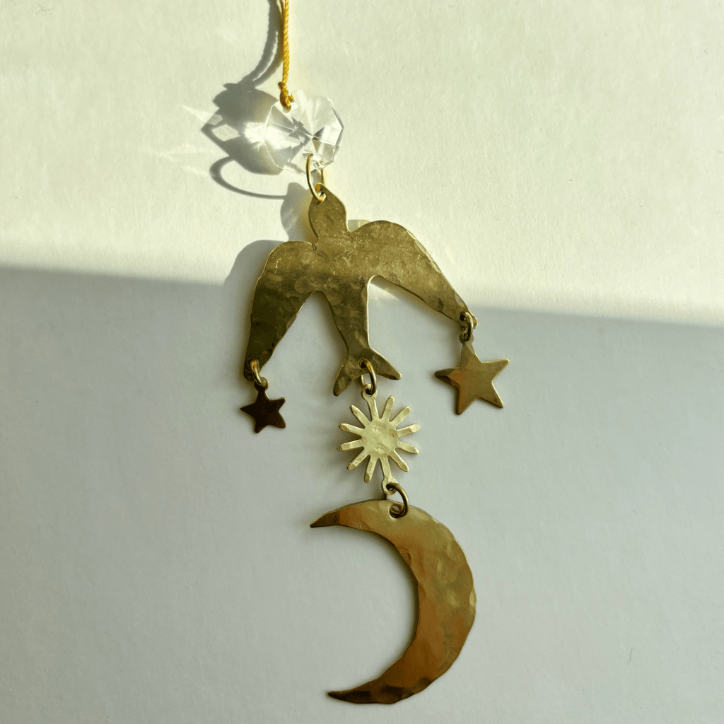 Flying Wonder Ornament with Vintage Glass Crystal - Che Cose Belle