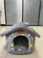 Foldable Enclosed Pet Cave House — 13 Designs, S/M/L, Self-Warming - Che Cose Belle