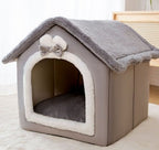 Foldable Enclosed Pet Cave House — 13 Designs, S/M/L, Self-Warming - Che Cose Belle
