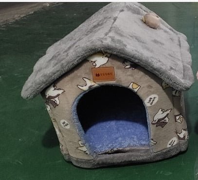 Foldable Enclosed Pet Cave House — 13 Designs, S/M/L, Self-Warming - Che Cose Belle